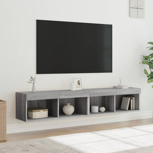 TV-Schränke mit LED Grau Sonoma 80 cm, 2er-Set