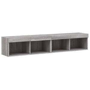 TV-Schränke mit LED Grau Sonoma 80 cm, 2er-Set