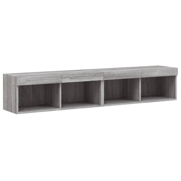 TV-Schränke mit LED Grau Sonoma 80 cm, 2er-Set