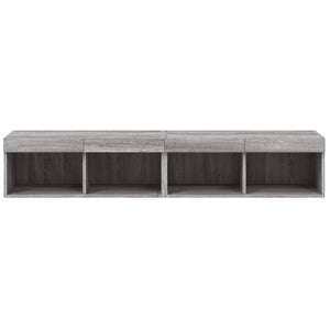 TV-Schränke mit LED Grau Sonoma 80 cm, 2er-Set