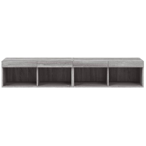 TV-Schränke mit LED Grau Sonoma 80 cm, 2er-Set