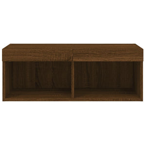 TV-Schrank mit LED Braun Eichen-Optik 80cm