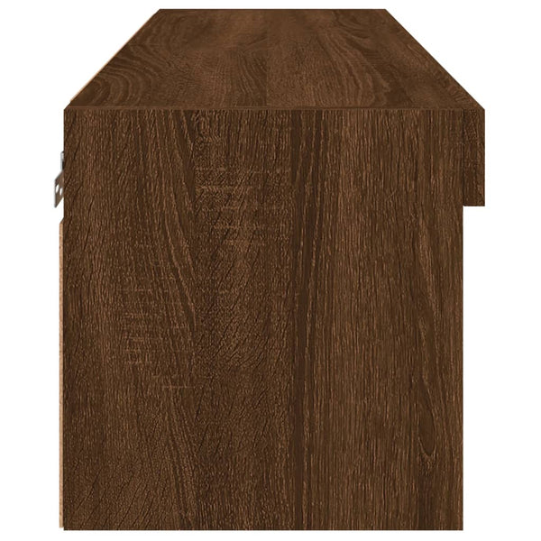 TV-Schrank mit LED Braun Eichen-Optik 80cm
