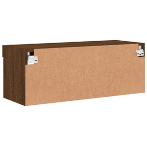 TV-Schrank mit LED Braun Eichen-Optik 80cm