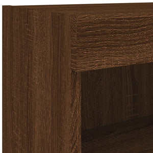 TV-Schrank mit LED Braun Eichen-Optik 80cm