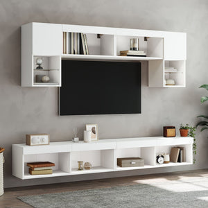TV-Schrank Weiß mit LED 100cm