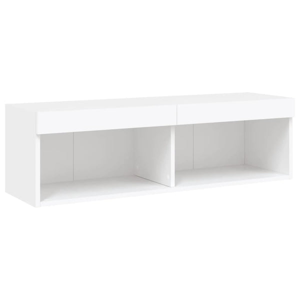 TV-Schrank Weiß mit LED 100cm