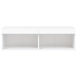 TV-Schrank Weiß mit LED 100cm