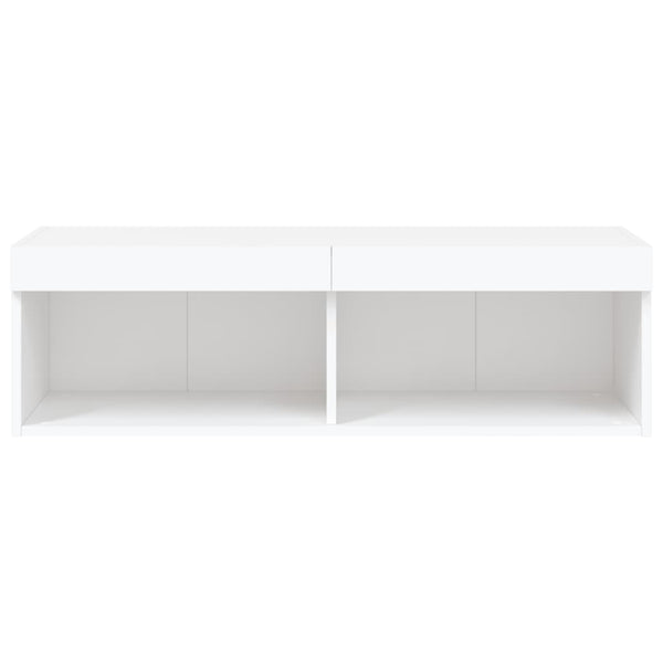 TV-Schrank Weiß mit LED 100cm