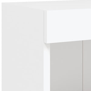 TV-Schrank Weiß mit LED 100cm