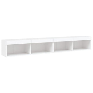 TV-Schränke mit LED, 2er-Set, Weiß