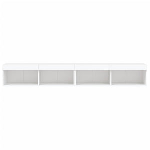 TV-Schränke mit LED, 2er-Set, Weiß
