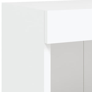 TV-Schränke mit LED, 2er-Set, Weiß