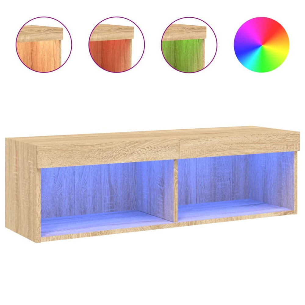 TV-Schrank Sonoma Eiche mit LED 100 cm