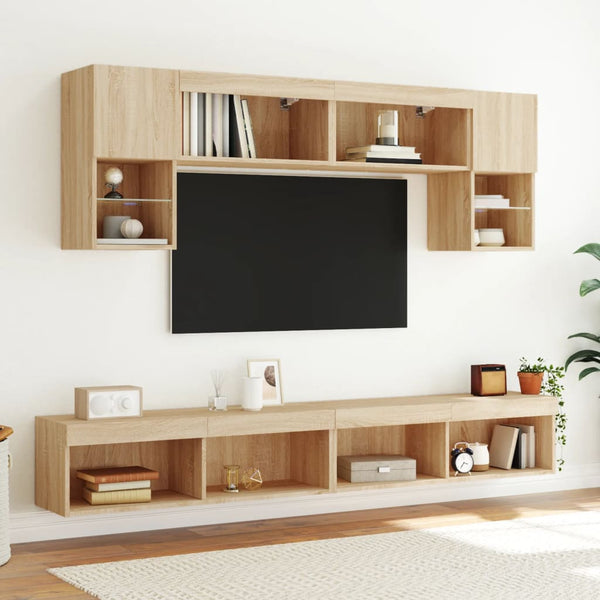TV-Schrank Sonoma Eiche mit LED 100 cm