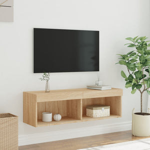 TV-Schrank Sonoma Eiche mit LED 100 cm