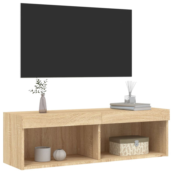 TV-Schrank Sonoma Eiche mit LED 100 cm