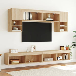 TV-Schränke mit LED Sonoma-Eiche 2er-Set