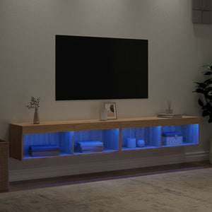 TV-Schränke mit LED Sonoma-Eiche 2er-Set