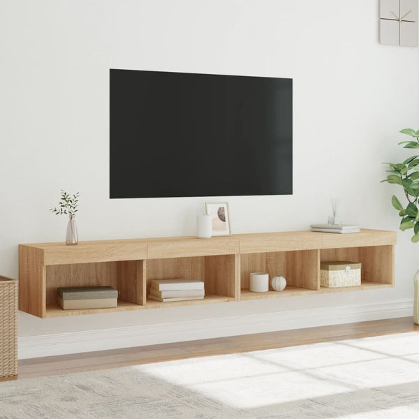TV-Schränke mit LED Sonoma-Eiche 2er-Set