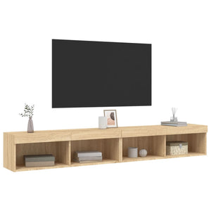 TV-Schränke mit LED Sonoma-Eiche 2er-Set