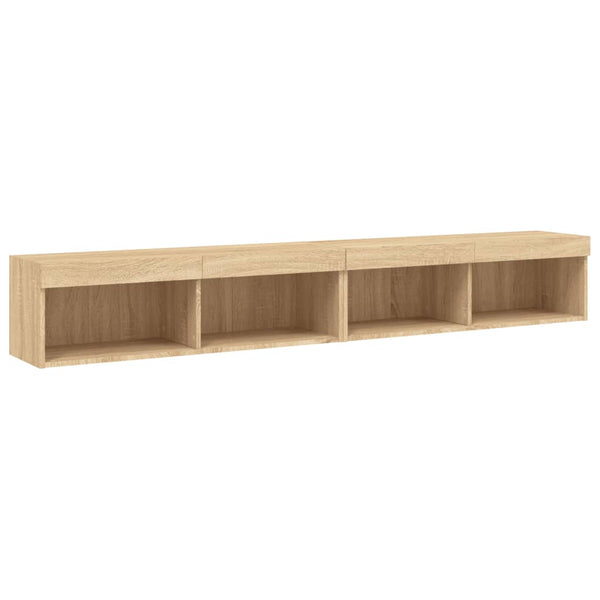 TV-Schränke mit LED Sonoma-Eiche 2er-Set