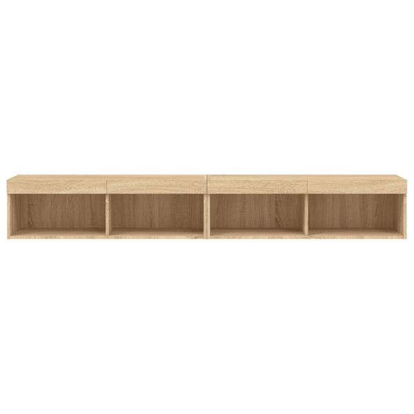 TV-Schränke mit LED Sonoma-Eiche 2er-Set