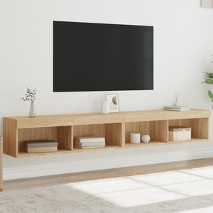 TV-Schränke mit LED Sonoma-Eiche 2er-Set