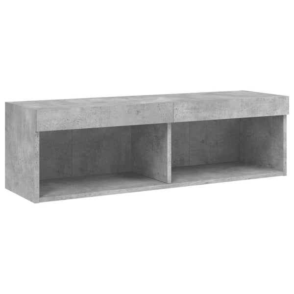 TV-Schrank mit LED Betongrau 100x30x30 cm