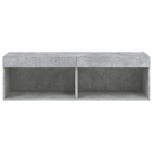 TV-Schrank mit LED Betongrau 100x30x30 cm