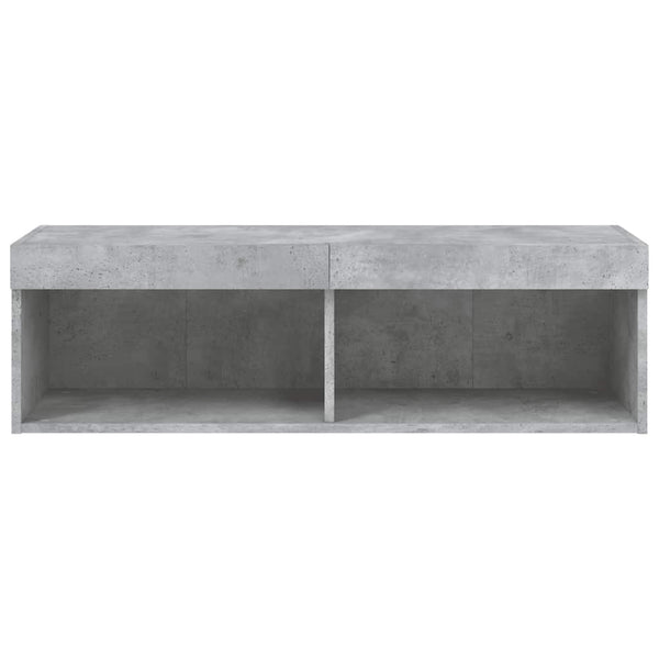 TV-Schrank mit LED Betongrau 100x30x30 cm