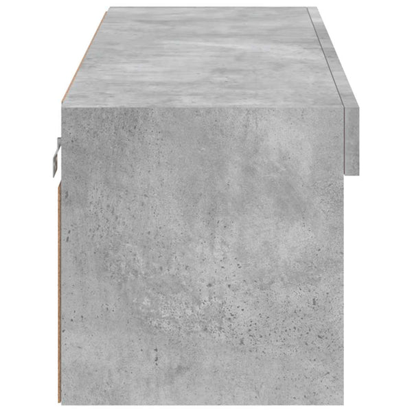 TV-Schrank mit LED Betongrau 100x30x30 cm