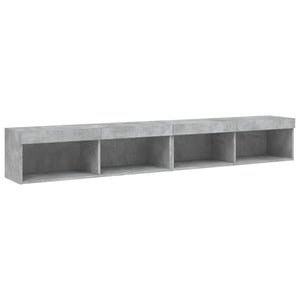 TV-Schränke mit LED Betongrau 100x30x30cm, 2er-Set