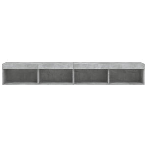 TV-Schränke mit LED Betongrau 100x30x30cm, 2er-Set