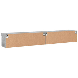 TV-Schränke mit LED Betongrau 100x30x30cm, 2er-Set