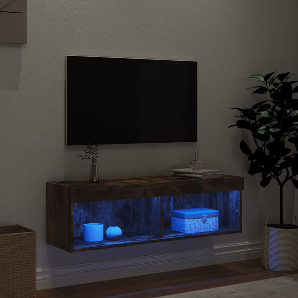 TV-Schrank Räuchereiche mit LED 100cm
