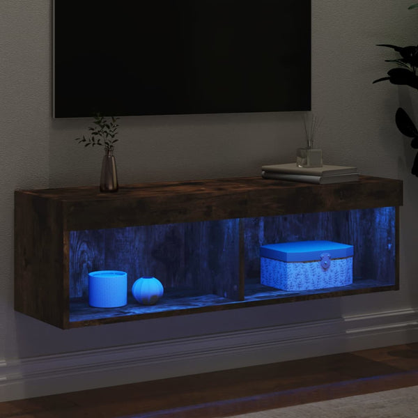 TV-Schrank Räuchereiche mit LED 100cm