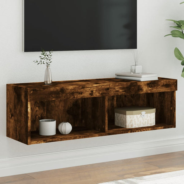 TV-Schrank Räuchereiche mit LED 100cm