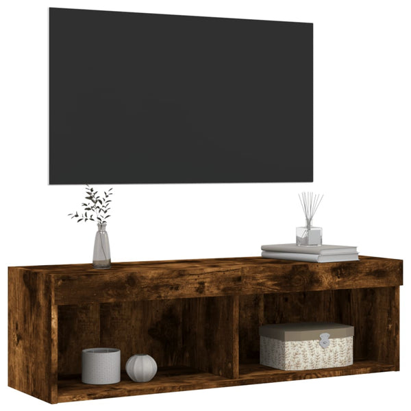 TV-Schrank Räuchereiche mit LED 100cm