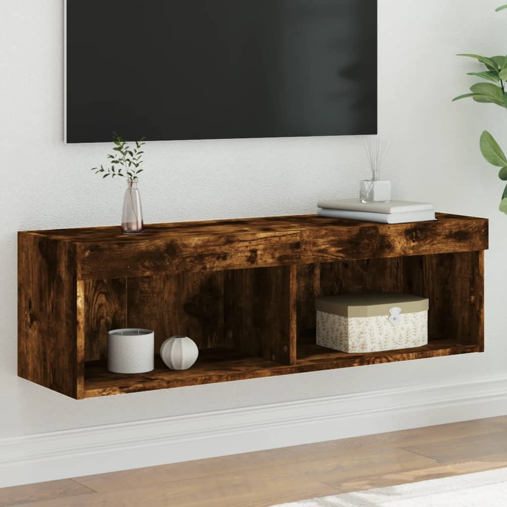 TV-Schrank Räuchereiche mit LED 100cm