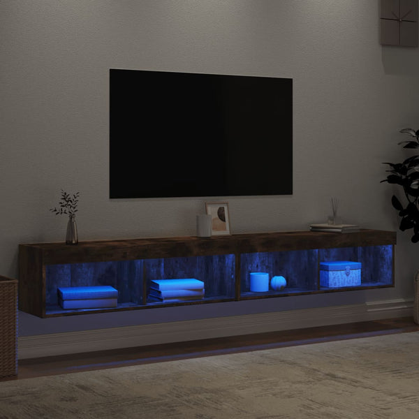 TV-Schränke mit LED Räuchereiche 100 cm