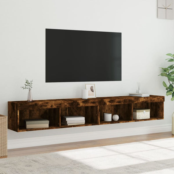 TV-Schränke mit LED Räuchereiche 100 cm