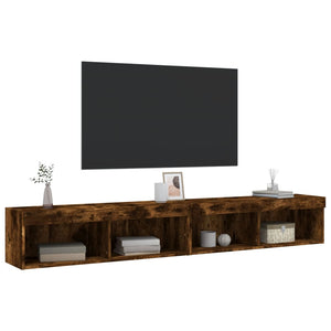 TV-Schränke mit LED Räuchereiche 100 cm