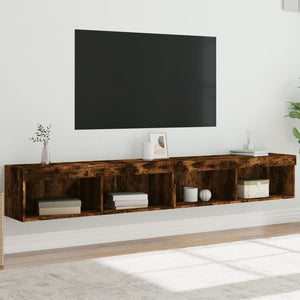 TV-Schränke mit LED Räuchereiche 100 cm