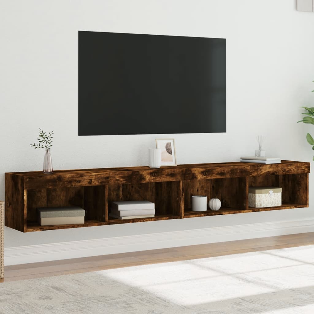 TV-Schränke mit LED Räuchereiche 100 cm
