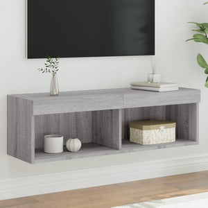 TV-Schrank Grau Sonoma mit LED 100cm