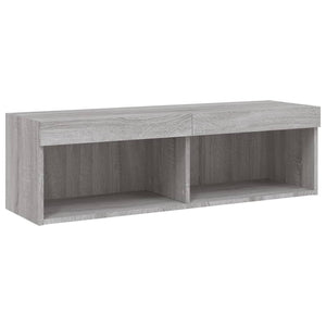 TV-Schrank Grau Sonoma mit LED 100cm