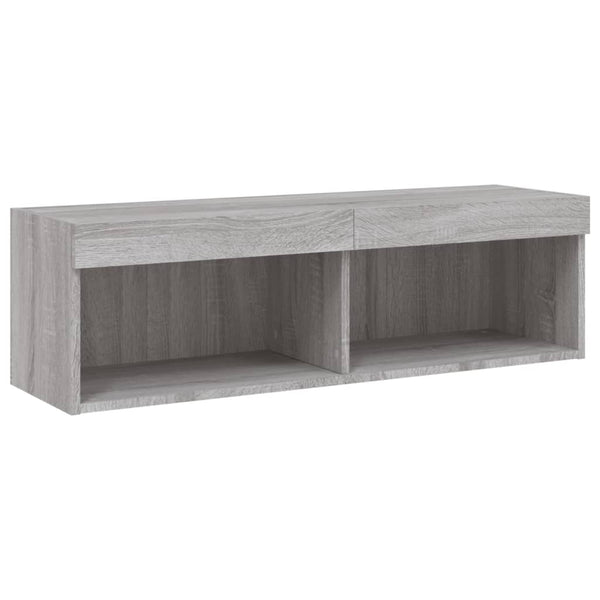 TV-Schrank Grau Sonoma mit LED 100cm