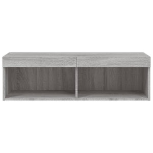 TV-Schrank Grau Sonoma mit LED 100cm