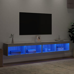 TV-Schränke mit LED Grau Sonoma 2er-Set